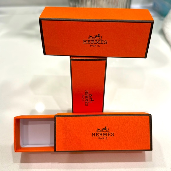 HERMES 3 small boxes. Lipstick, make up , jewelry boxes. Small size brand new. - Picture 2 of 9